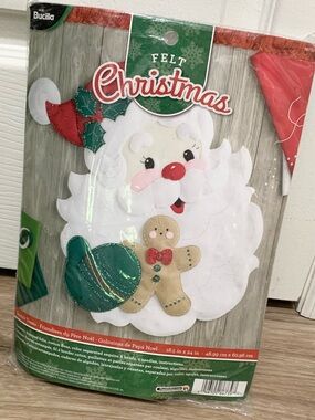 Bucilla Santa’s Treats Felt Wall Hanging Craft Kit 2016 NEW SEALED